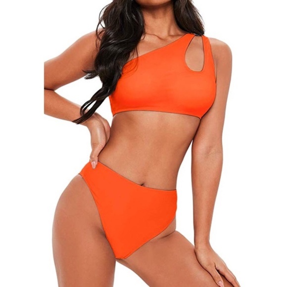 cutout two piece high waist swimsuit - Picture 5 of 5